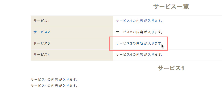 リンクが設定される